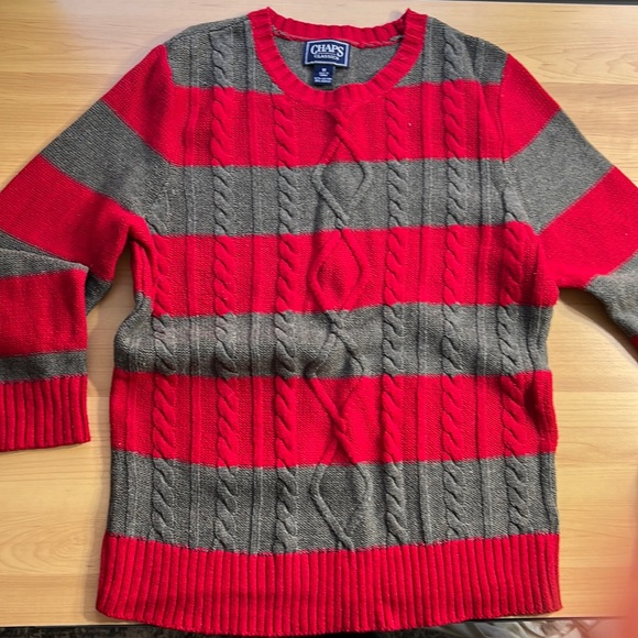 Chaps Tops Chaps Sweater Preowned Excellent Condition Striped Red